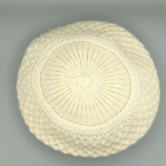 Adora Womens Angora Beret Hat Cap Rabbit Hair Blend Cream Knit BOHO OS One Size - Picture 7 of 10